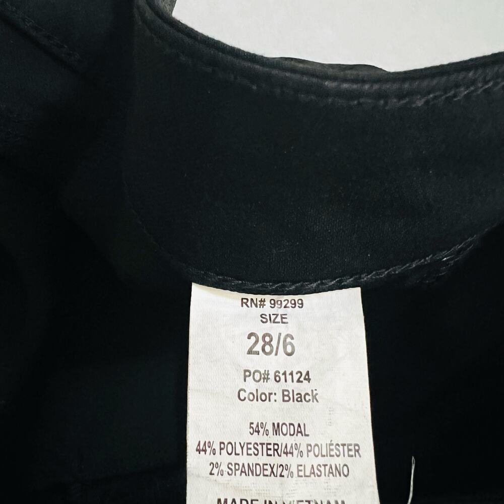 Anthropologie Level 99 Coated Mid Rise Skinny Jeans Size 28 NWT Black - Picture 8 of 12